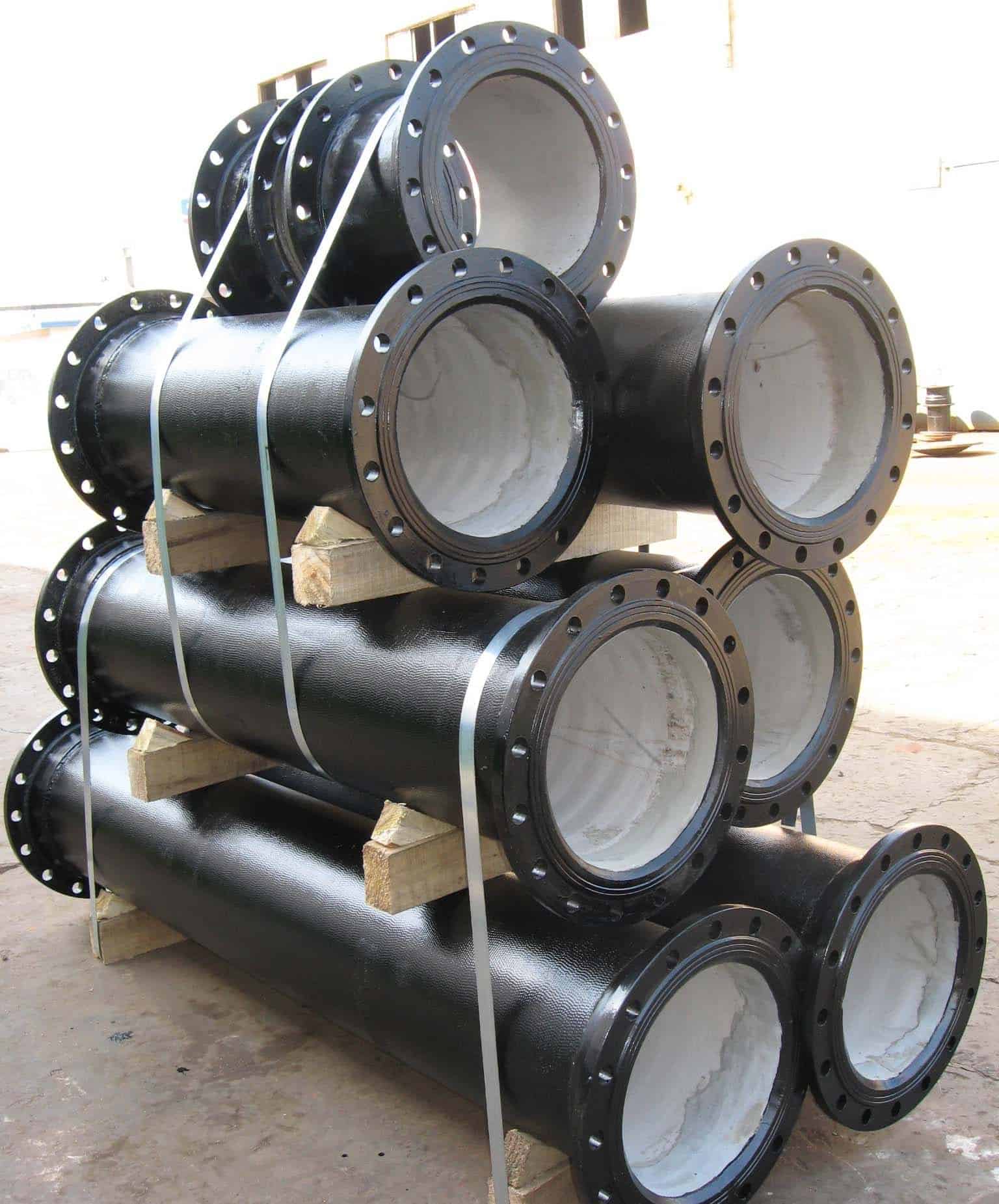 Ductile iron DI double flanged spool pipe reference for water project enquiries